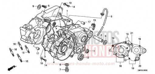 CARTER MOTEUR CR85RB7 de 2007